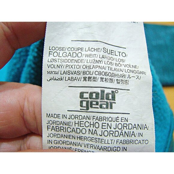 Under Armour Storm 1 Cold Gear Loose Fleece 1/4 Zip Pullover Sweatshirt Teal XL - Picture 10 of 12